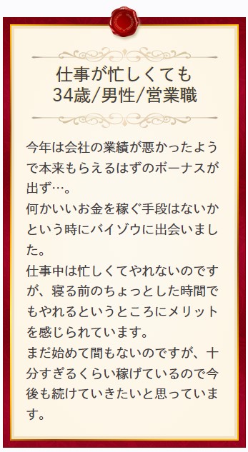 バイゾウの口コミ